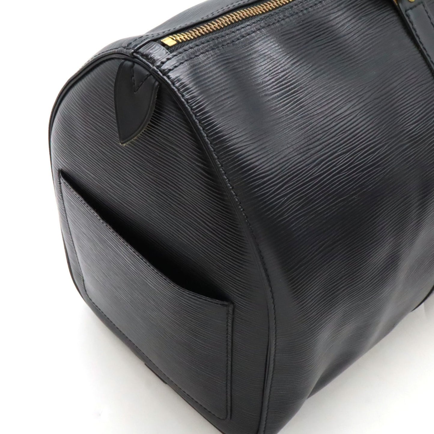 Louis Vuitton Keepall 45, Black, Leather, travel