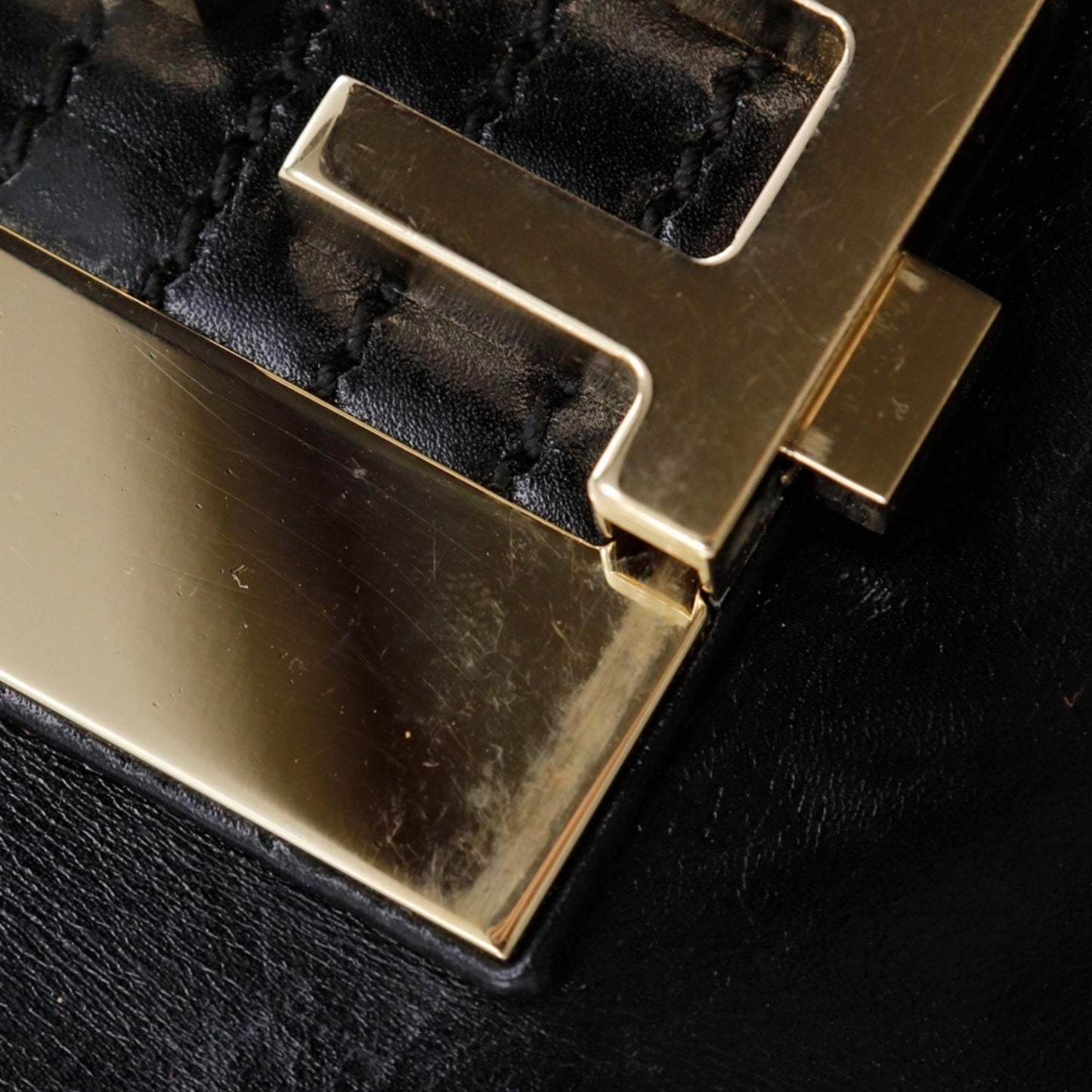 Fendi Baguette, Black, Leather, shoulder