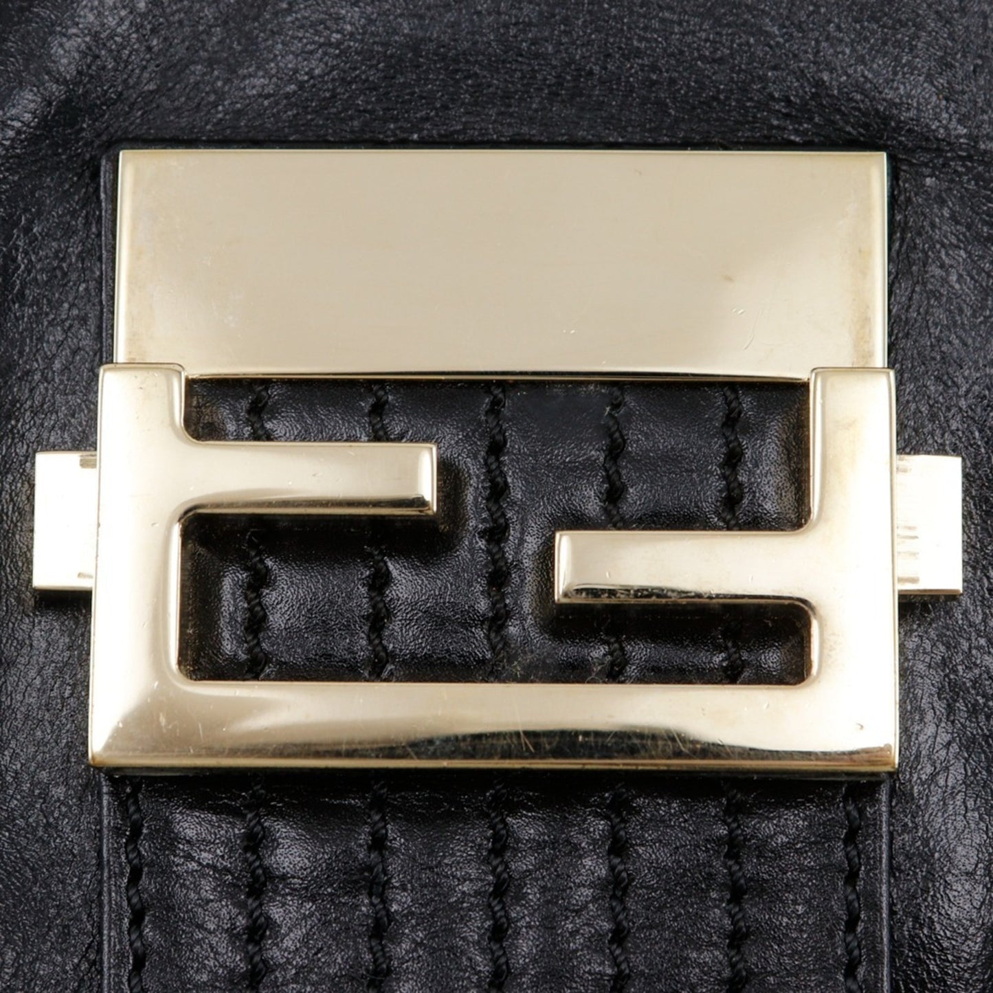 Fendi Baguette, Black, Leather, shoulder