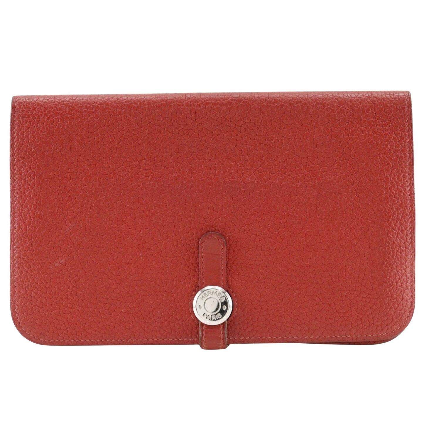 Hermès Dogon, Red, Leather, wallet