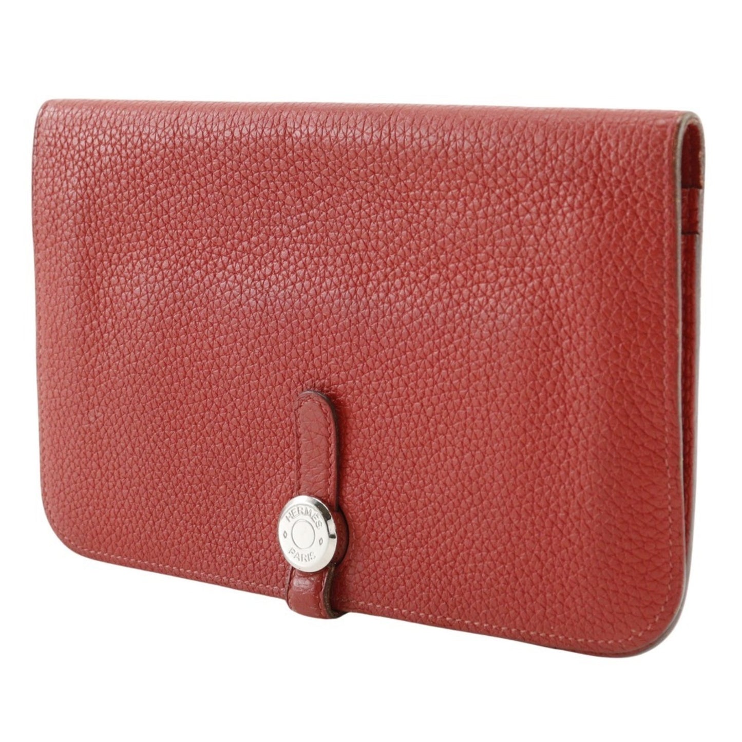 Hermès Dogon, Red, Leather, wallet