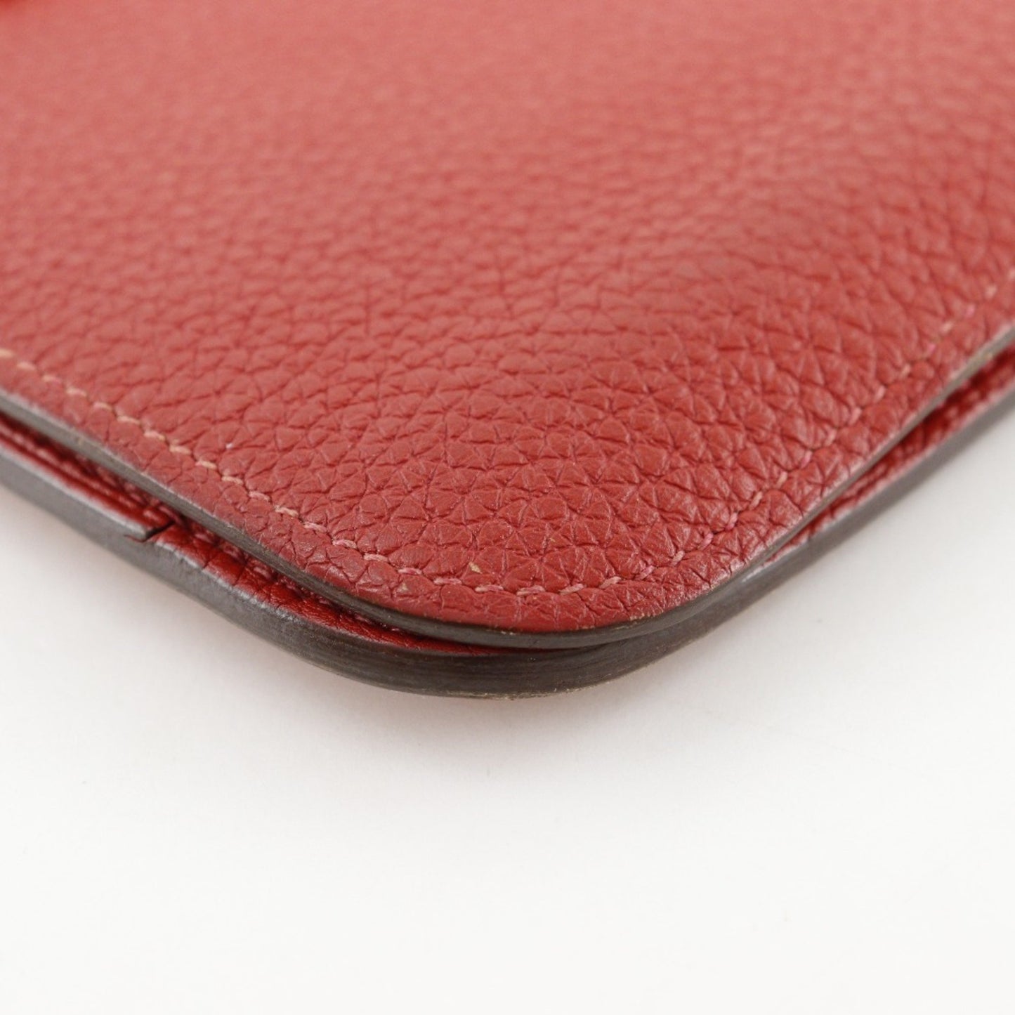 Hermès Dogon, Red, Leather, wallet