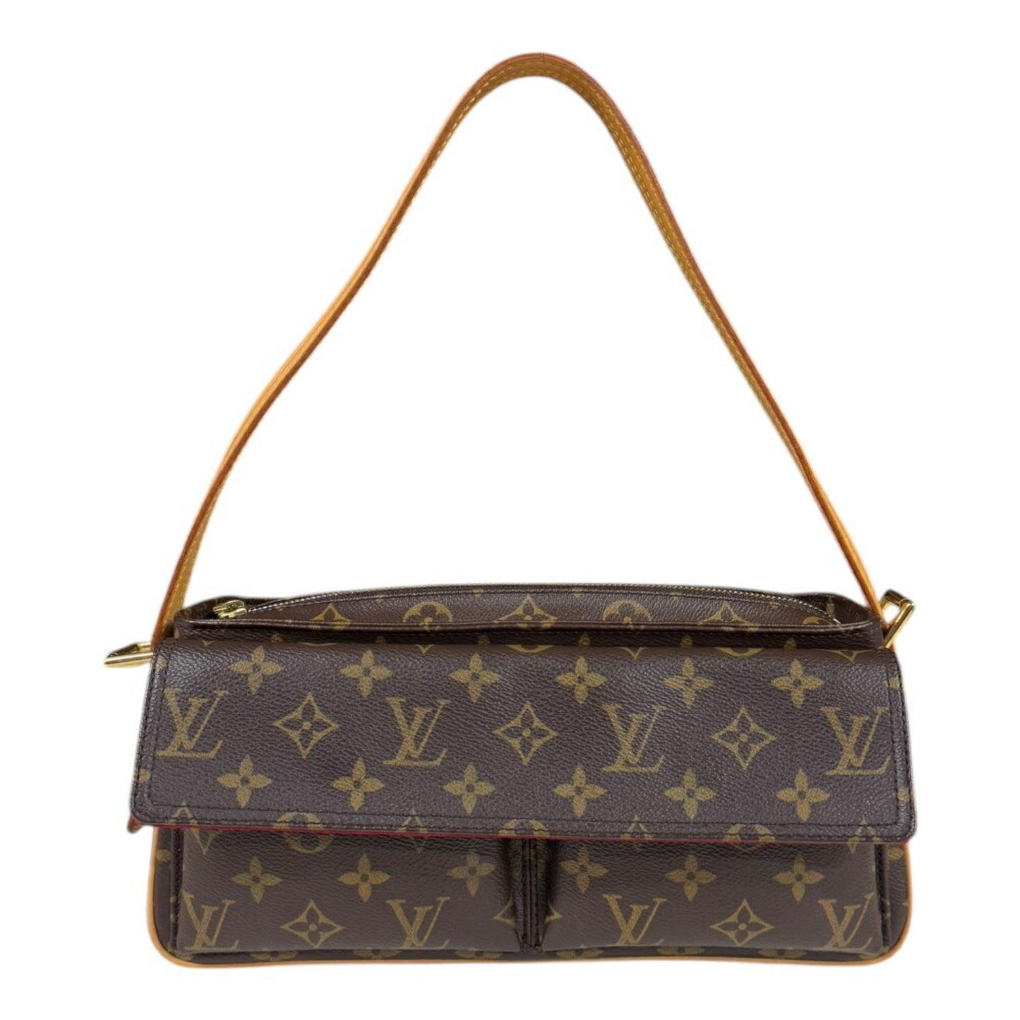 Louis Vuitton Viva Cité, Brown, Canvas, shoulder