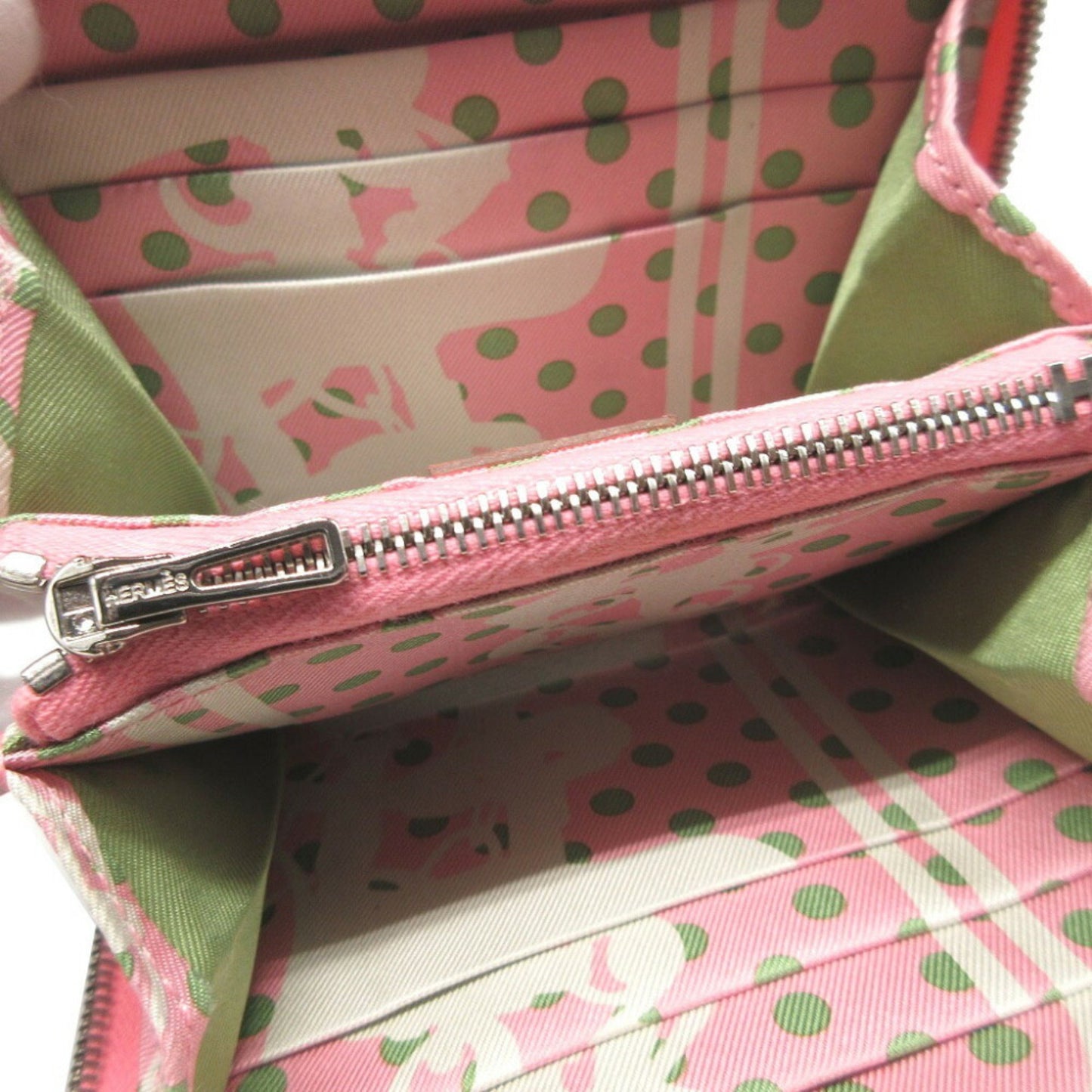 Hermès Silk'In, Pink, Leather, wallet