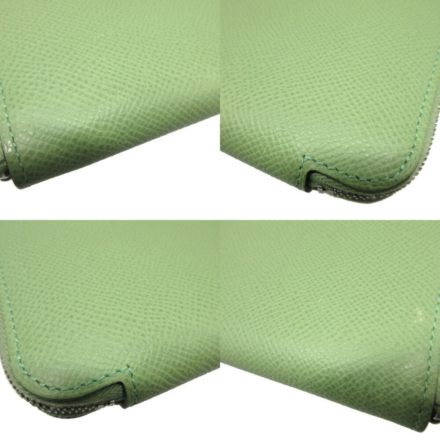 Hermès Silk'In, Green, Leather, wallet