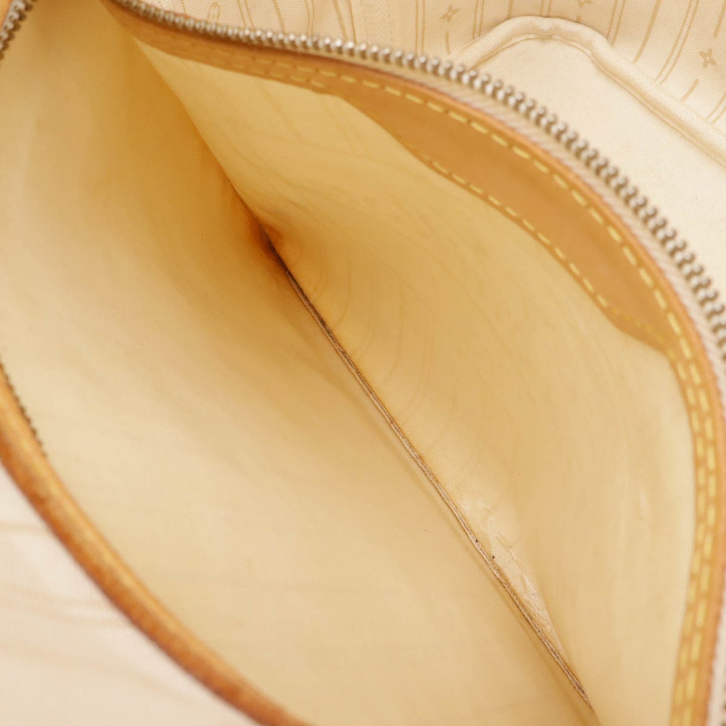 Louis Vuitton Neverfull MM, White, Canvas, tote