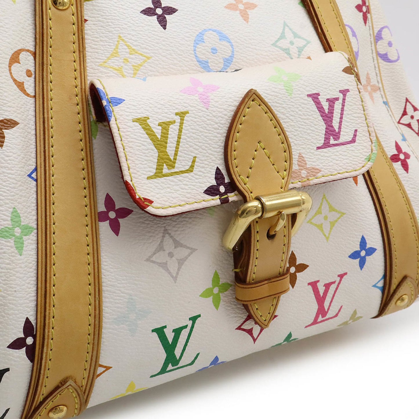 Louis Vuitton Priscilla, White, Canvas, handbag