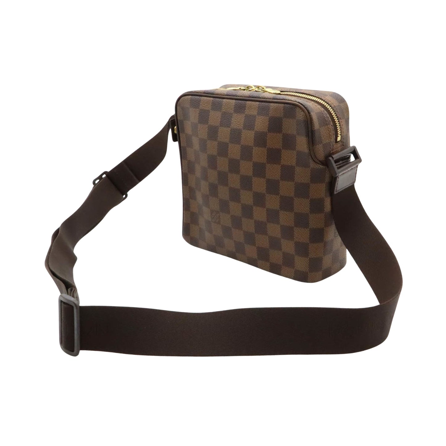 Louis Vuitton Olav, Brown, Canvas, shoulder
