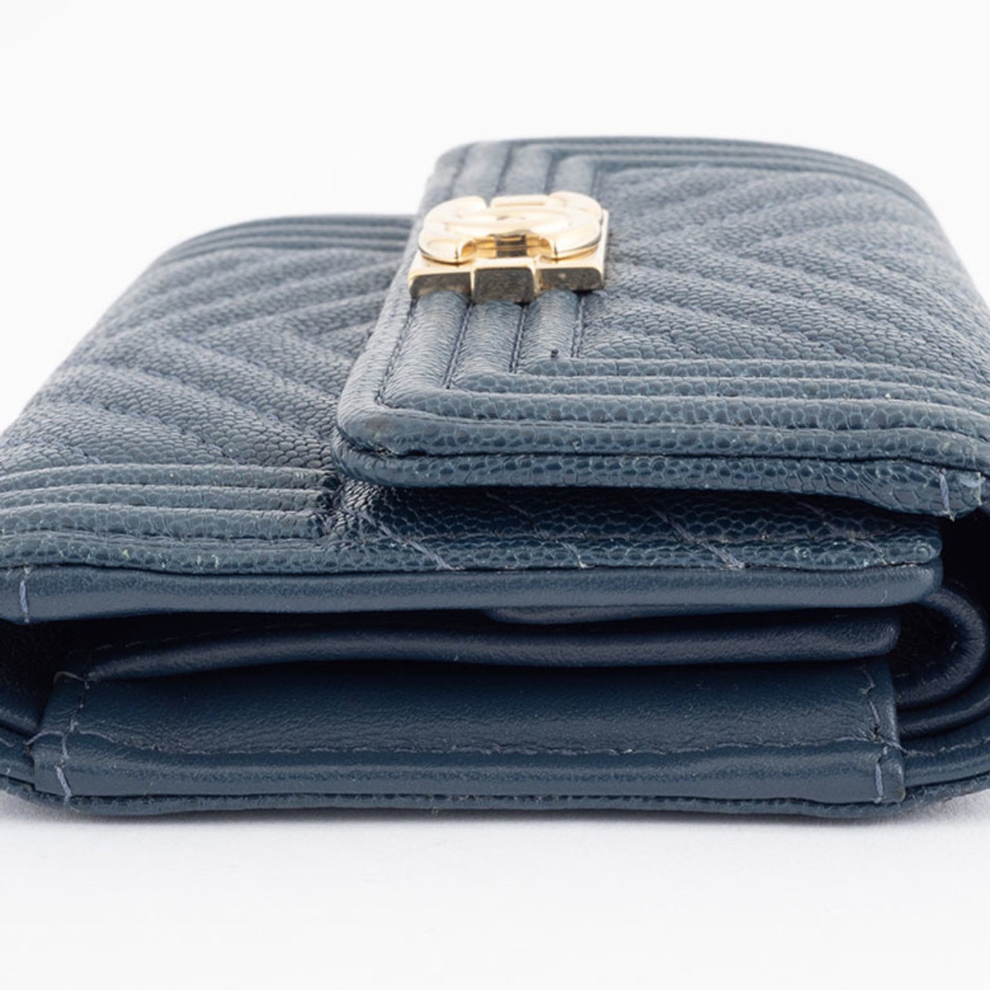 Chanel, Turquoise, Leather, wallet