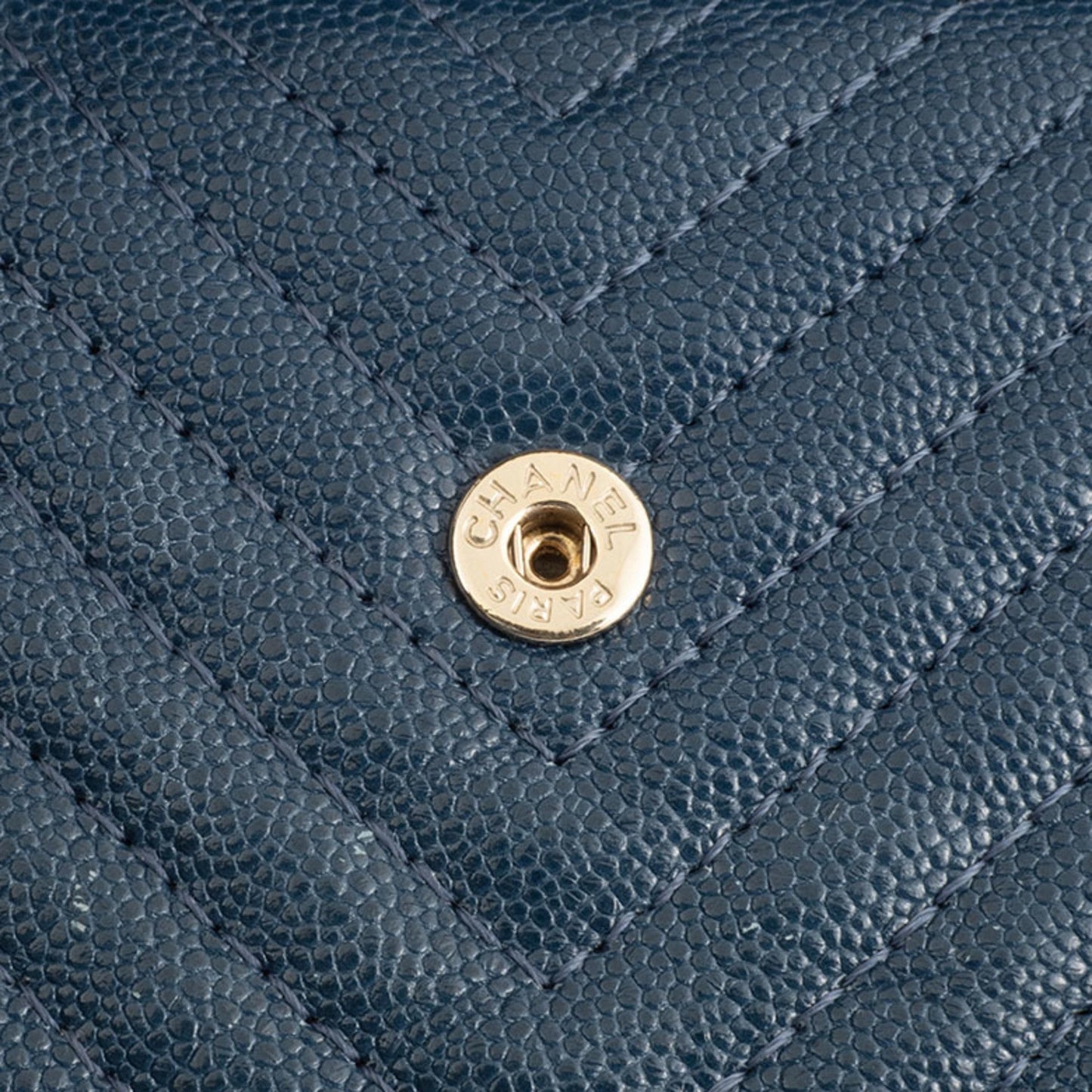 Chanel, Turquoise, Leather, wallet