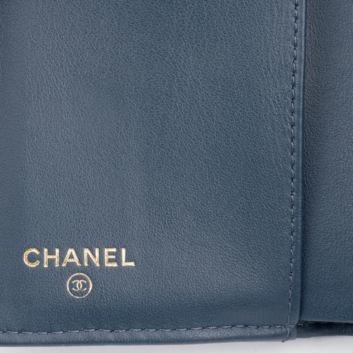 Chanel, Turquoise, Leather, wallet