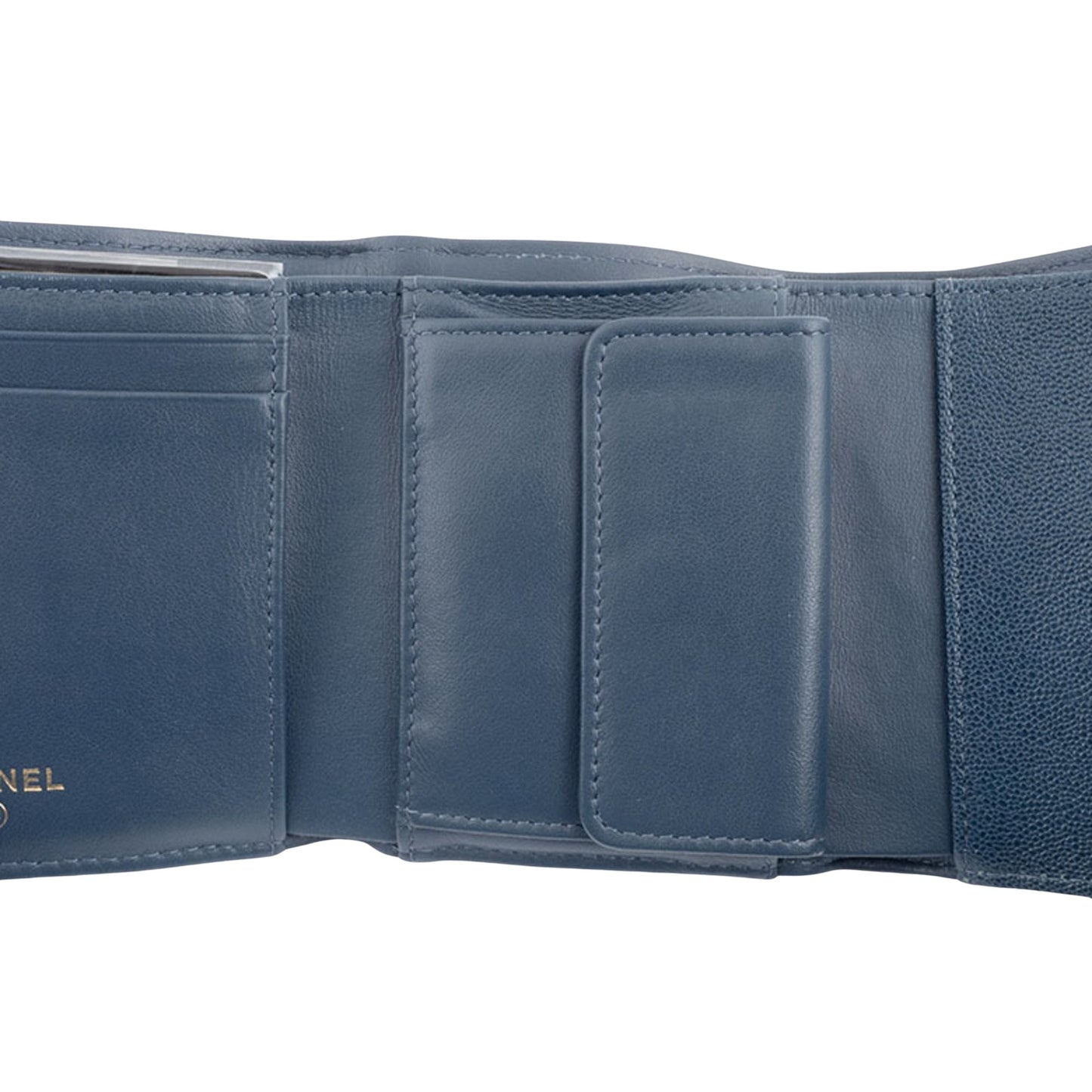 Chanel, Turquoise, Leather, wallet
