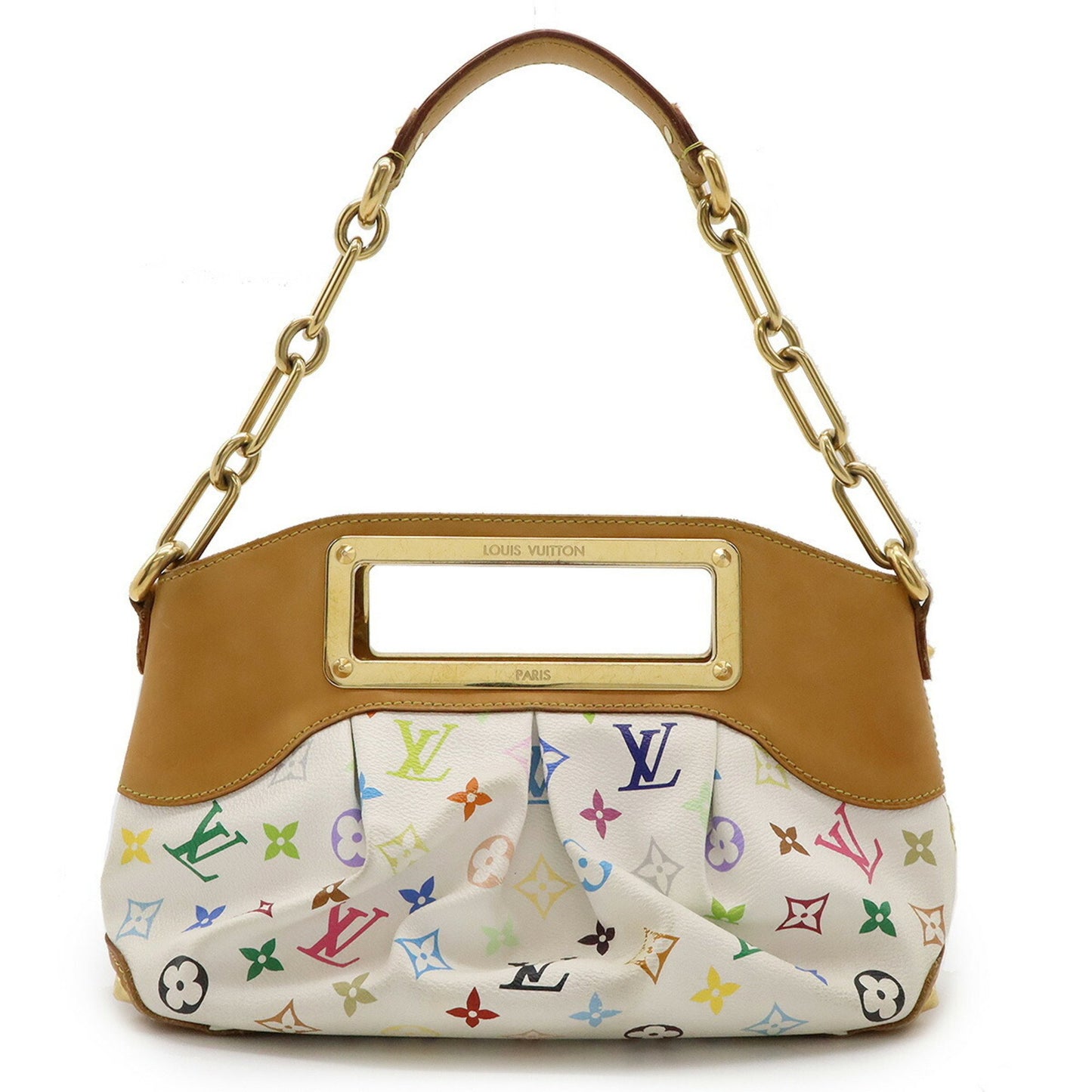 Louis Vuitton Judy, White, Canvas, handbag