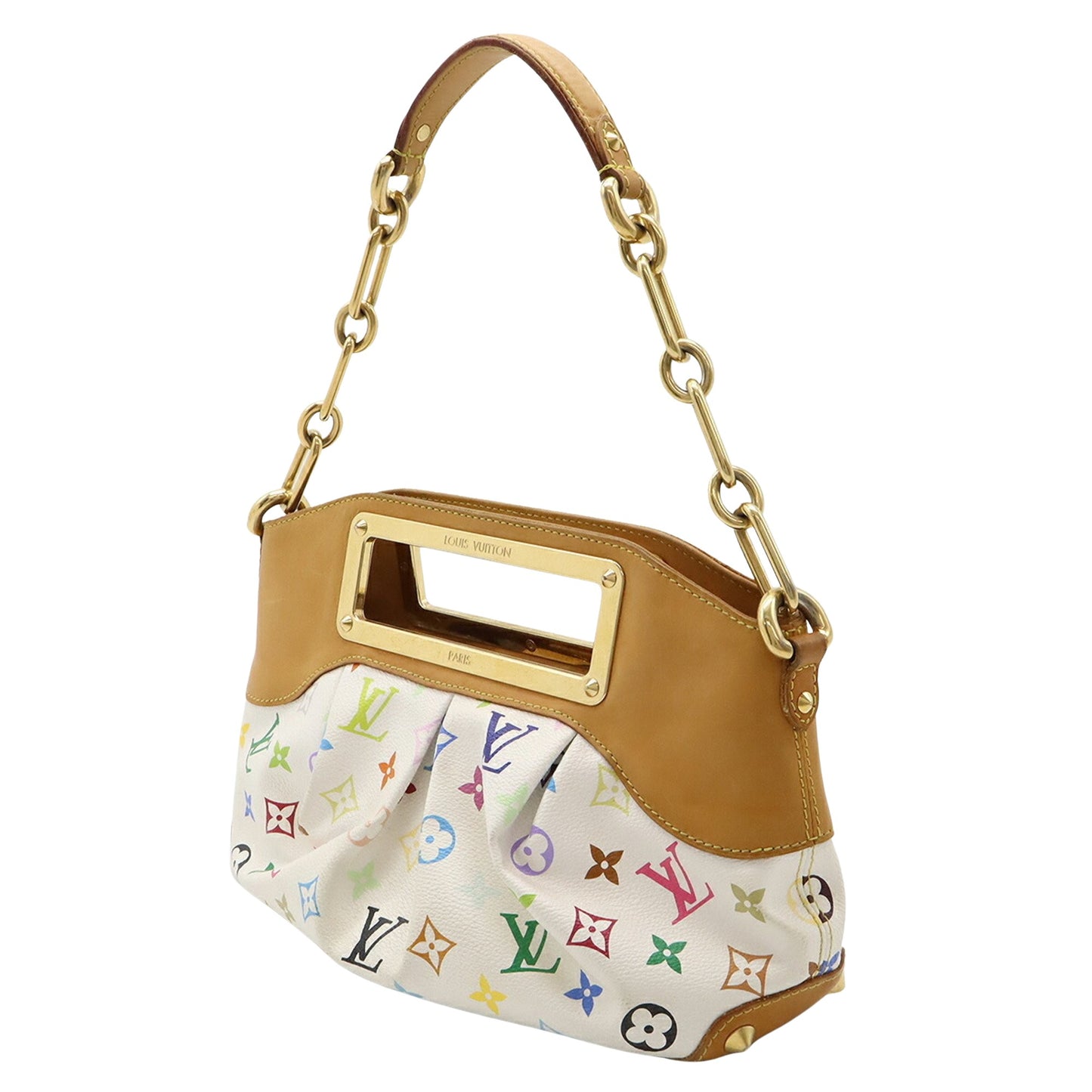Louis Vuitton Judy, White, Canvas, handbag
