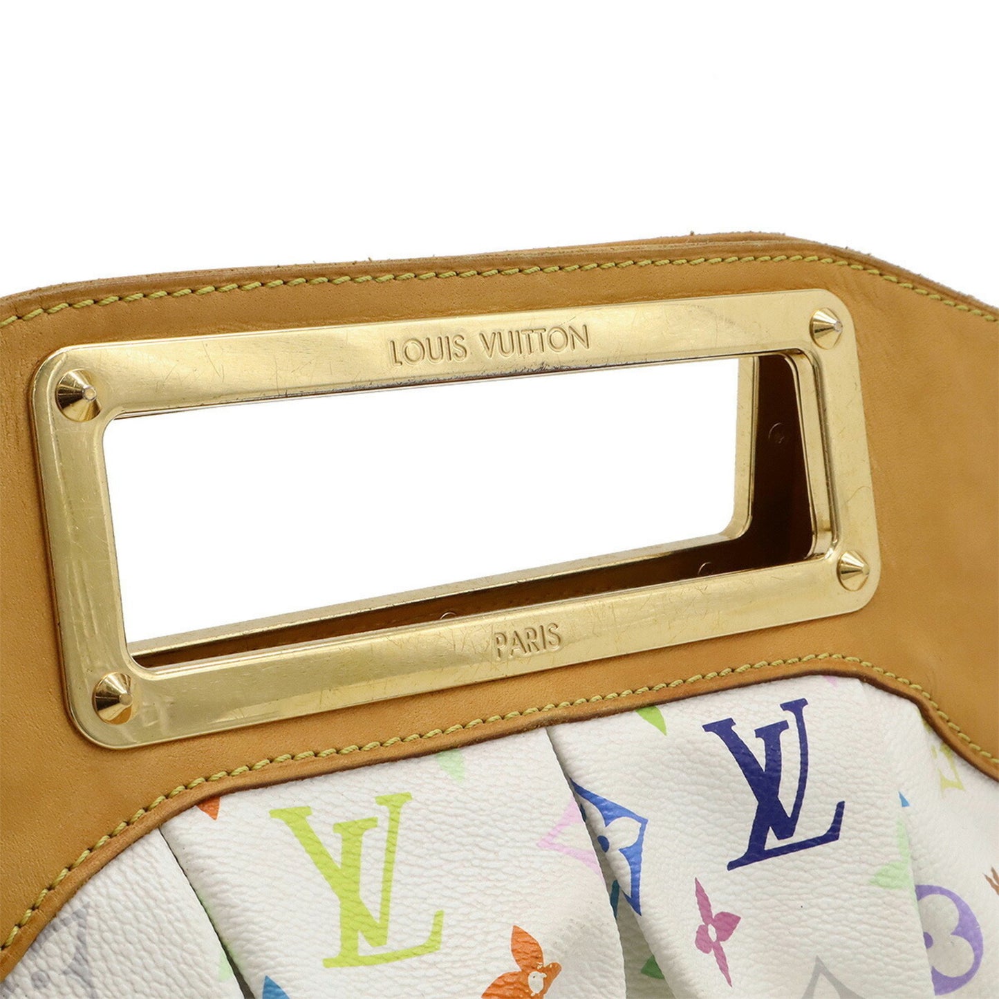 Louis Vuitton Judy, White, Canvas, handbag