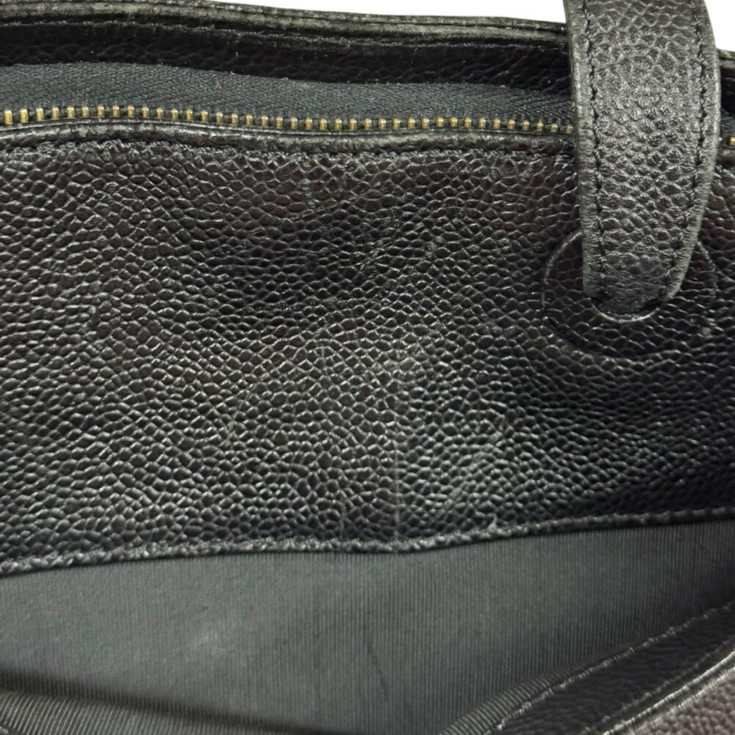Chanel Petite Shopping Tote, Black, Leather, handbag
