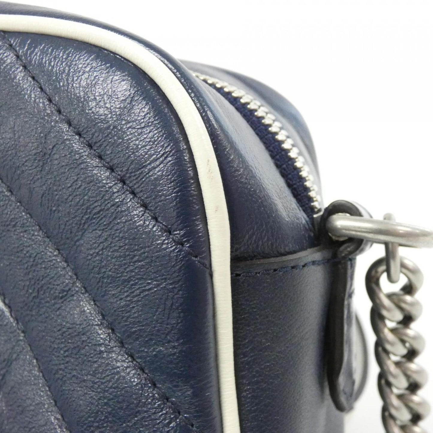 Gucci Marmont, Navy, Leather, shoulder