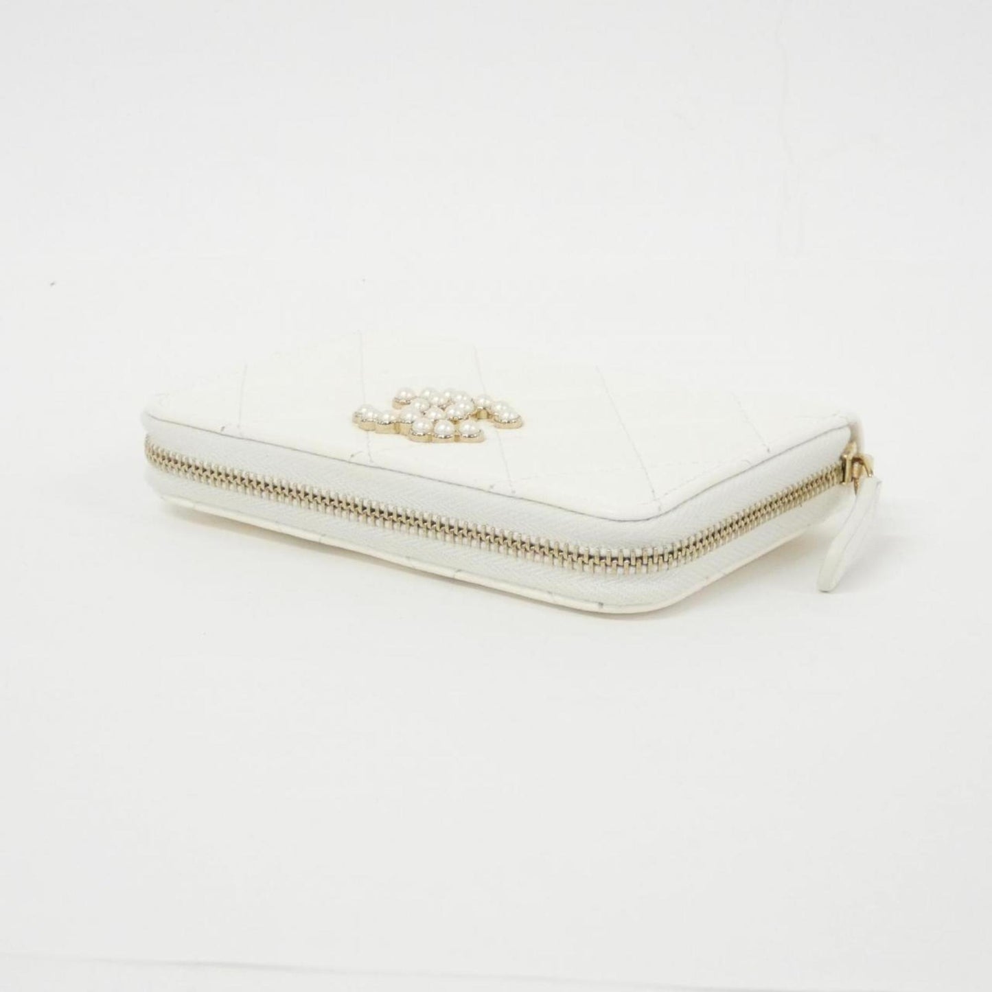 Chanel, White, Leather, wallet