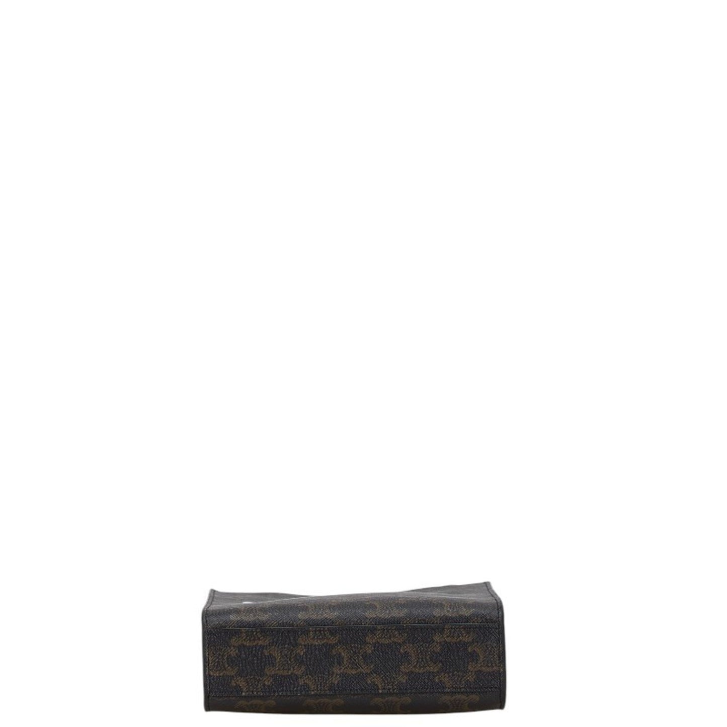 Céline Vertical Cabas, Brown, Canvas, shoulder