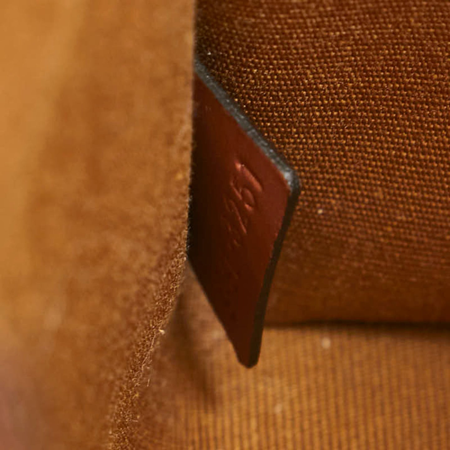 Céline Vertical Cabas, Brown, Canvas, shoulder