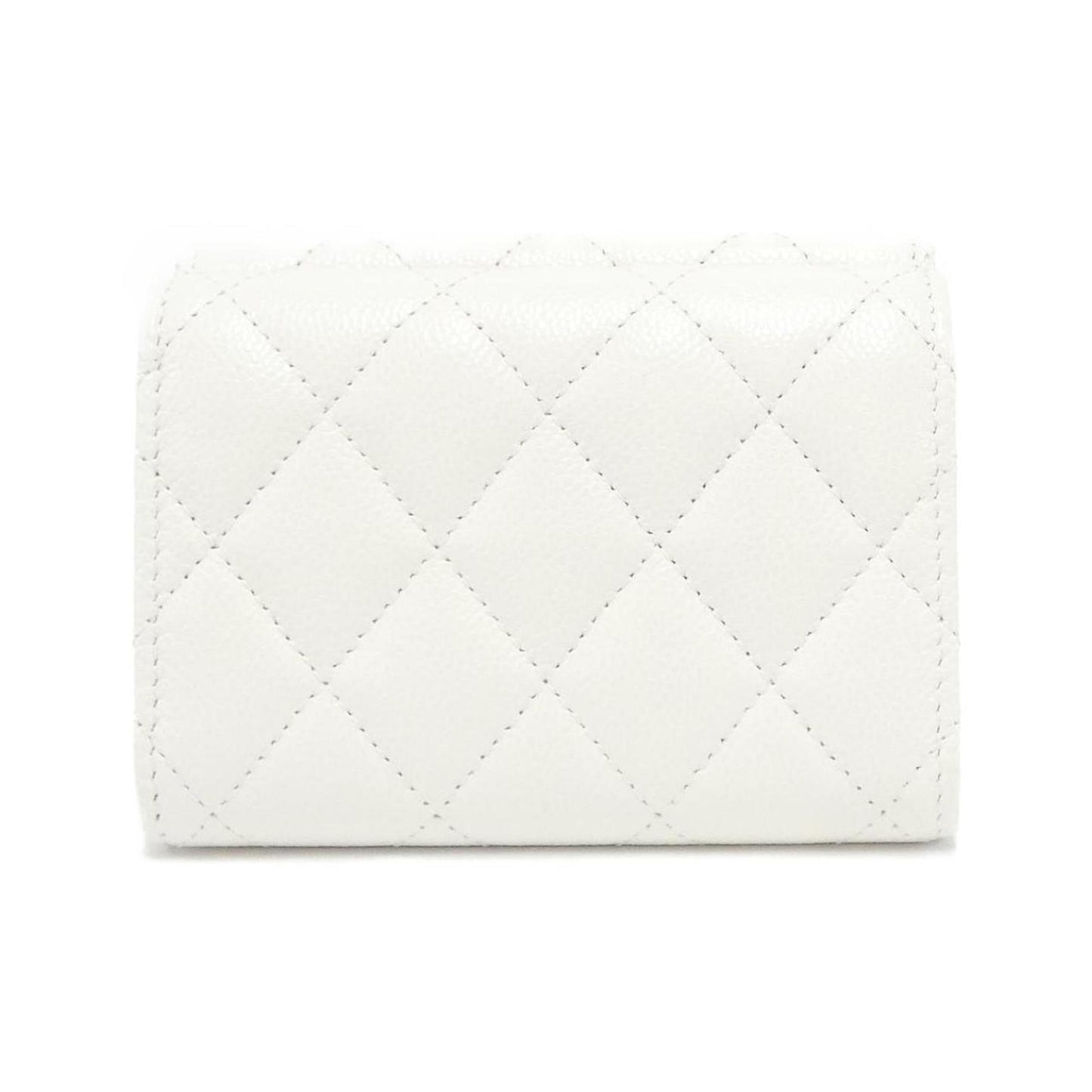 Chanel Timeless/classique, White, Leather, wallet