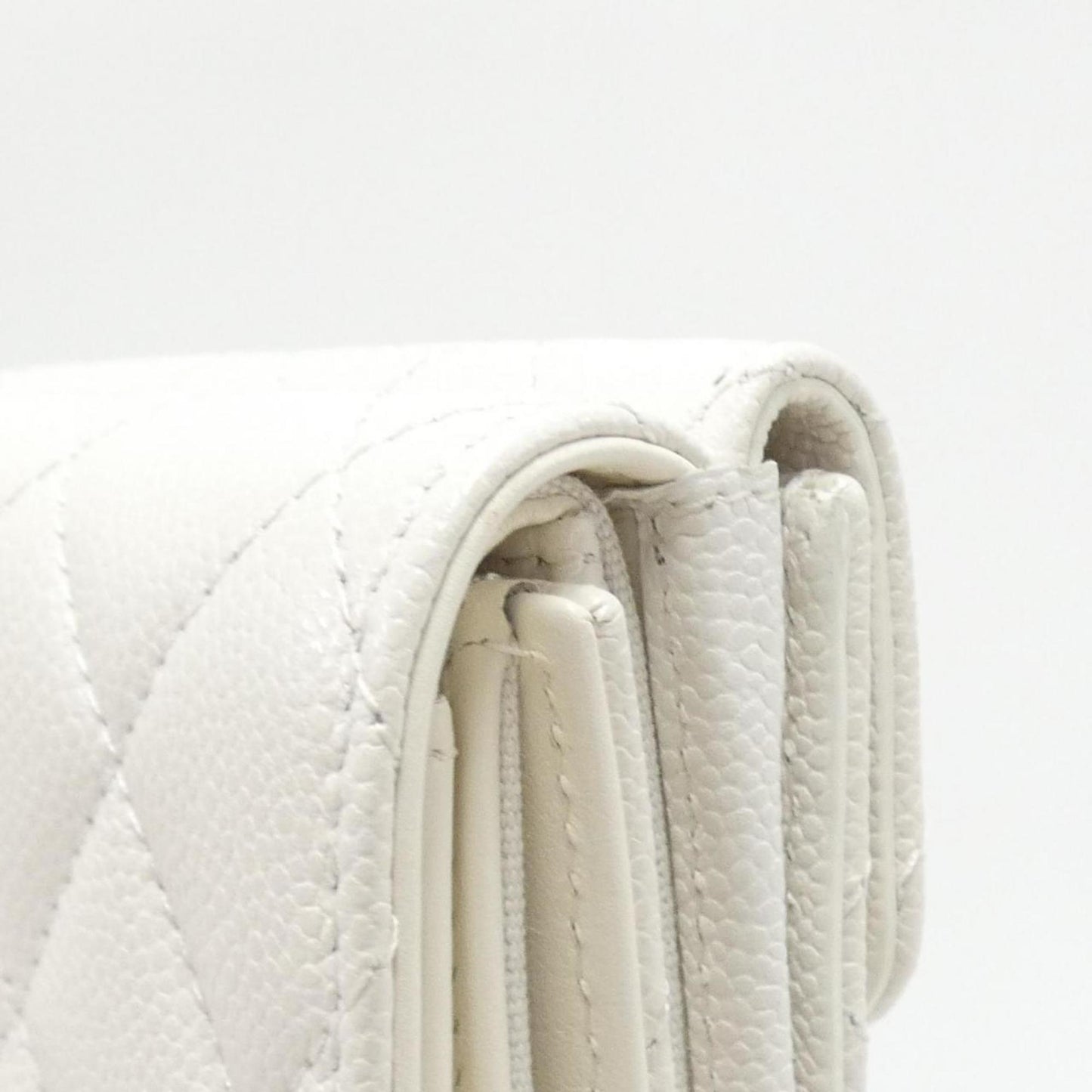 Chanel Timeless/classique, White, Leather, wallet
