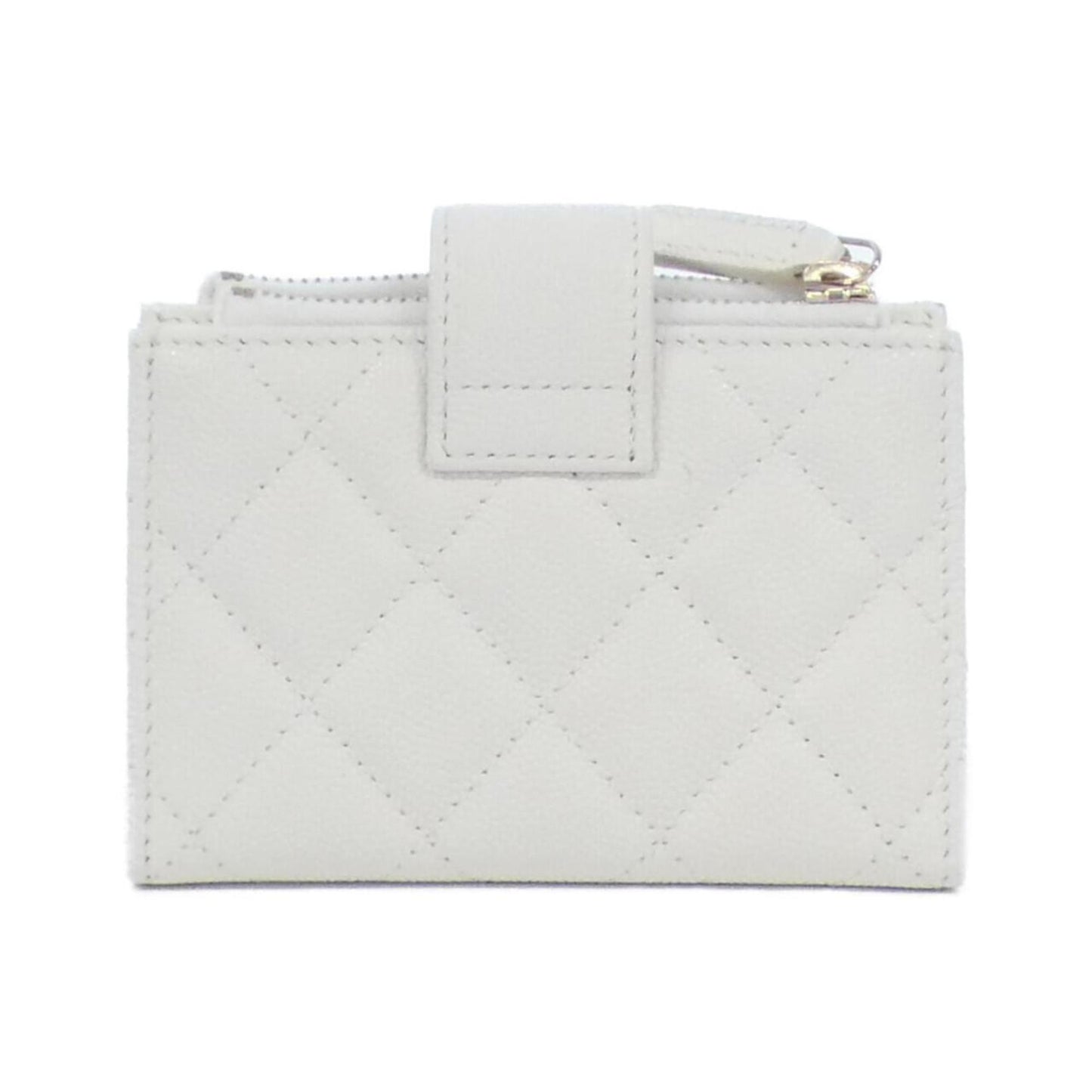 Chanel Timeless/classique, White, Leather, wallet