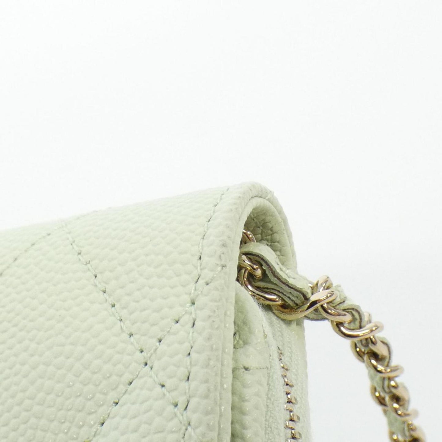 Chanel Timeless/classique, Green, Leather, clutch