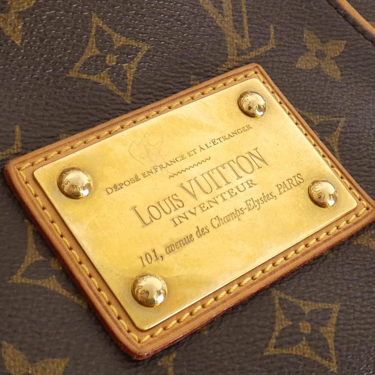 Louis Vuitton Galliera, Brown, Canvas, shoulder