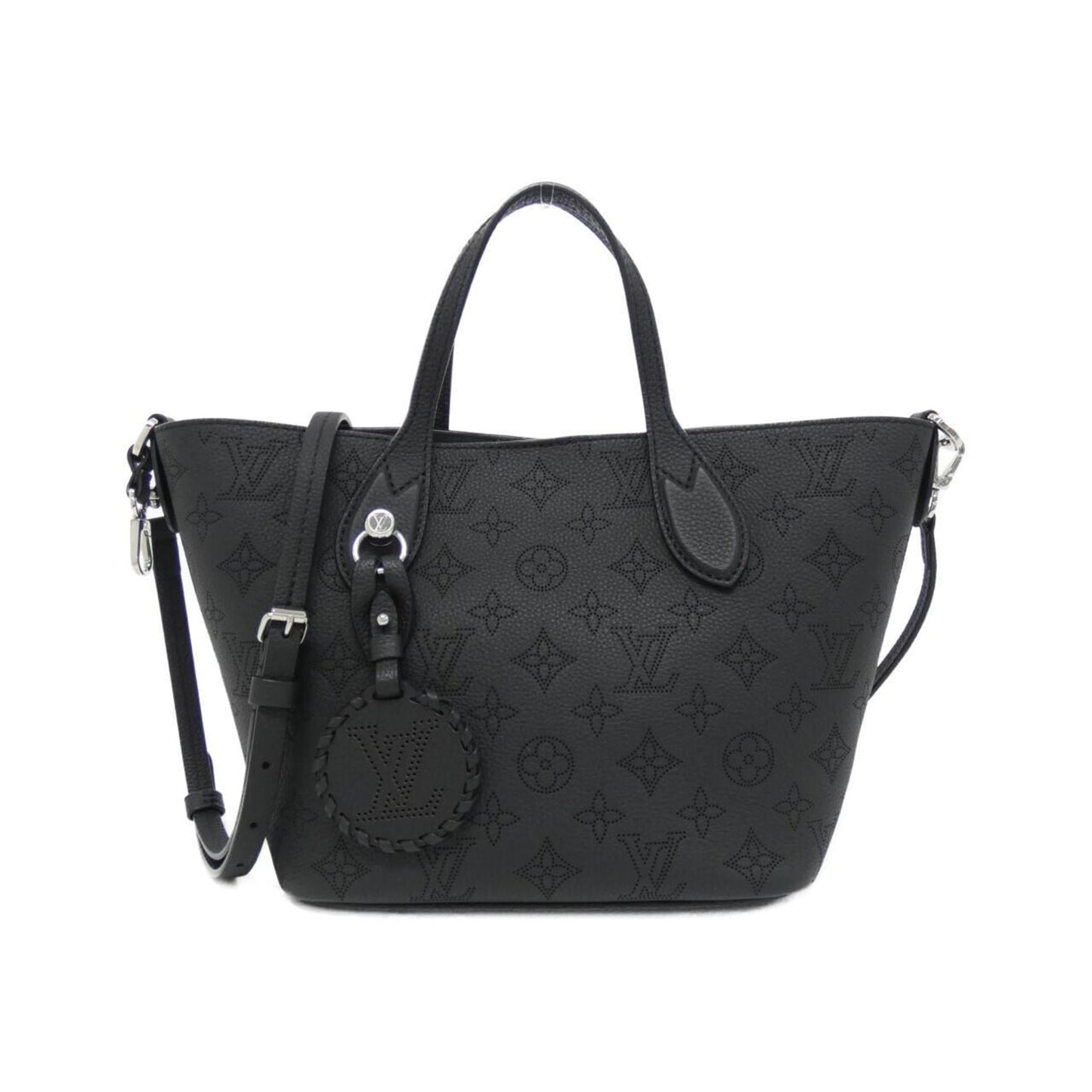 Louis Vuitton Blossom, Black, Leather, handbag