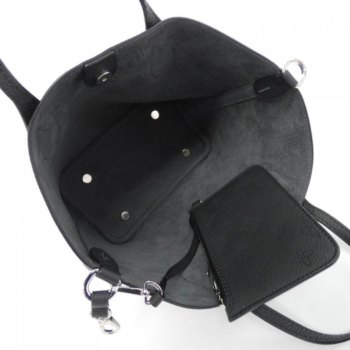 Louis Vuitton Blossom, Black, Leather, handbag