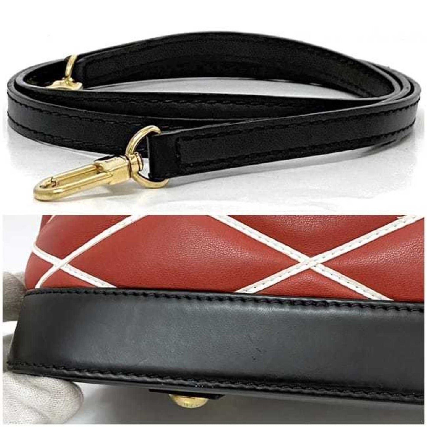 Louis Vuitton Alma, Red, Leather, handbag