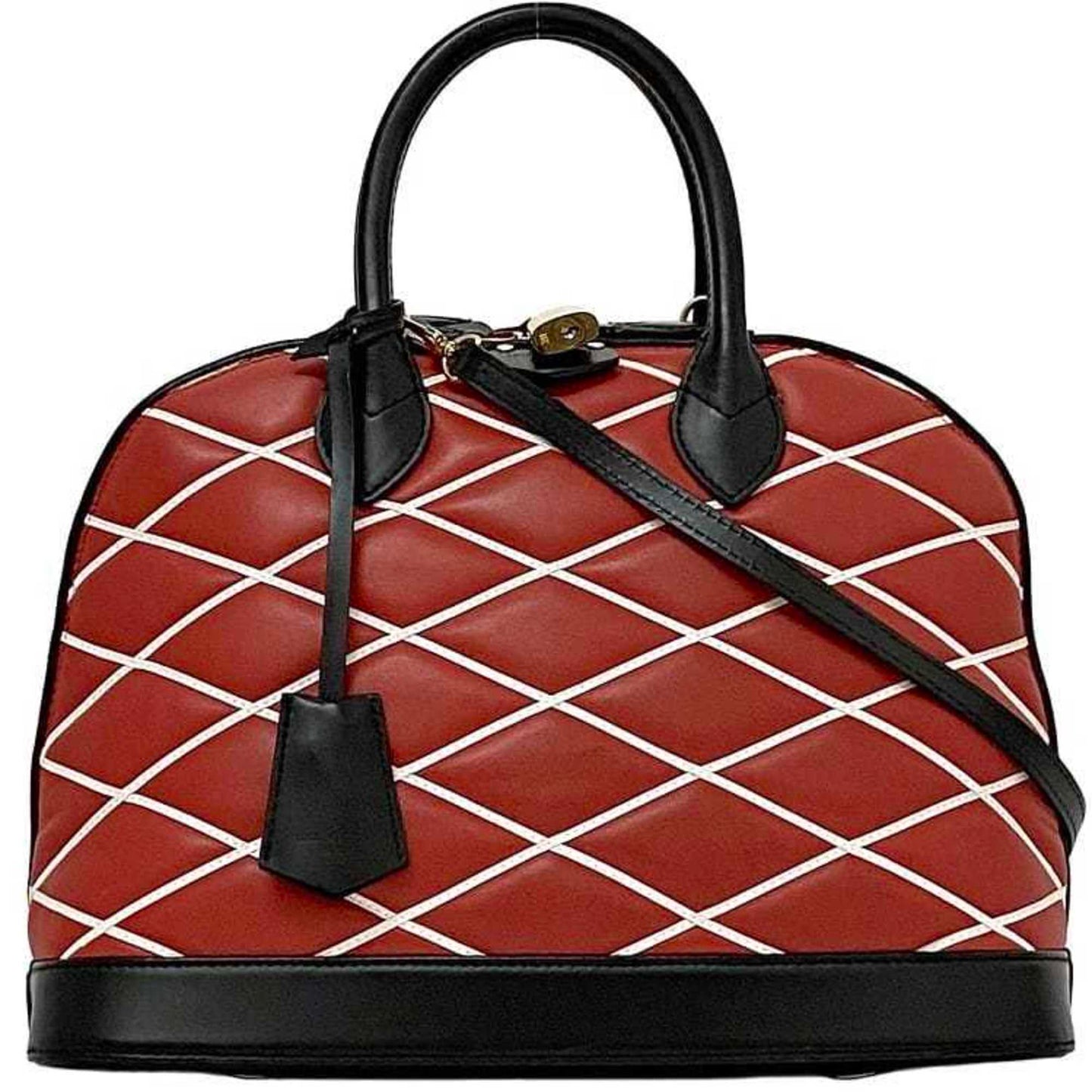 Louis Vuitton Alma, Red, Leather, handbag