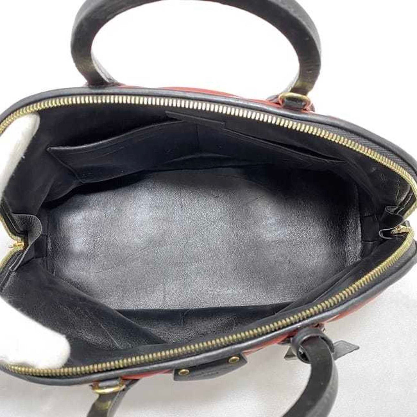 Louis Vuitton Alma, Red, Leather, handbag
