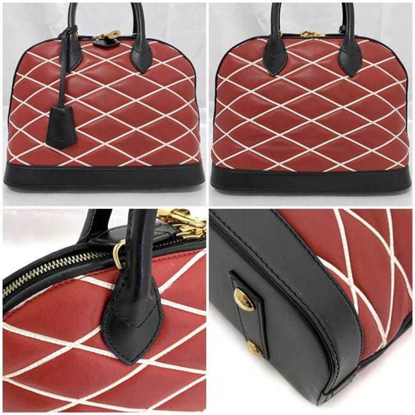 Louis Vuitton Alma, Red, Leather, handbag