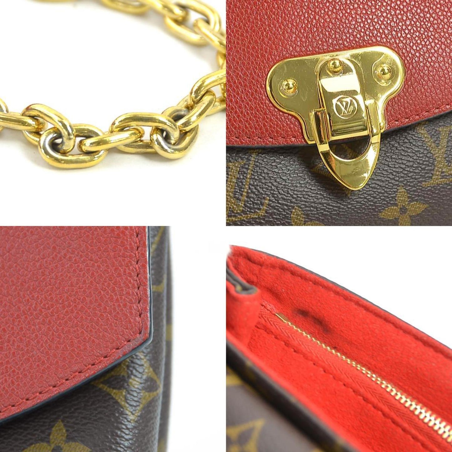 Louis Vuitton Saint Placide, Brown, Canvas, shoulder