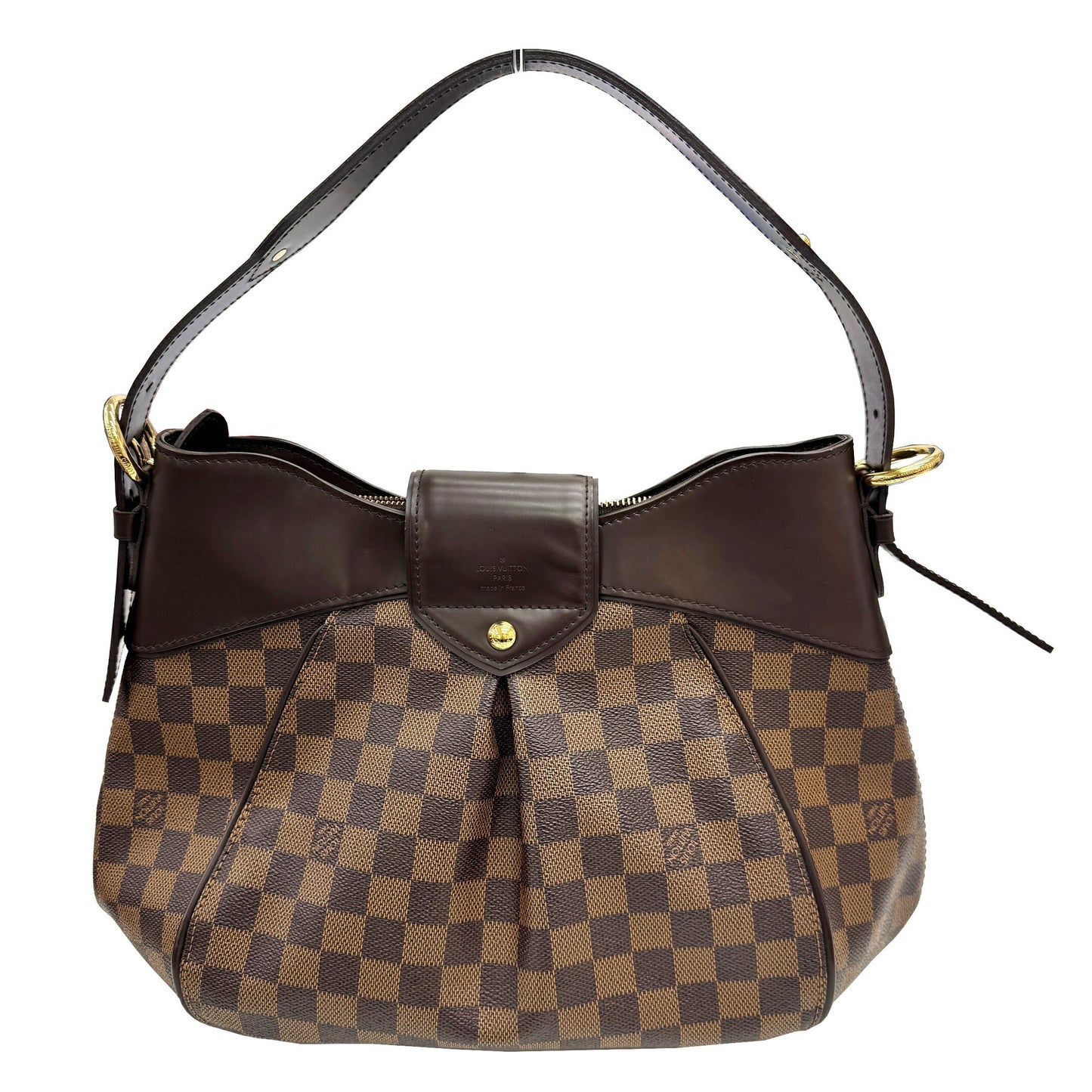 Louis Vuitton Sistina, Brown, Canvas, shoulder