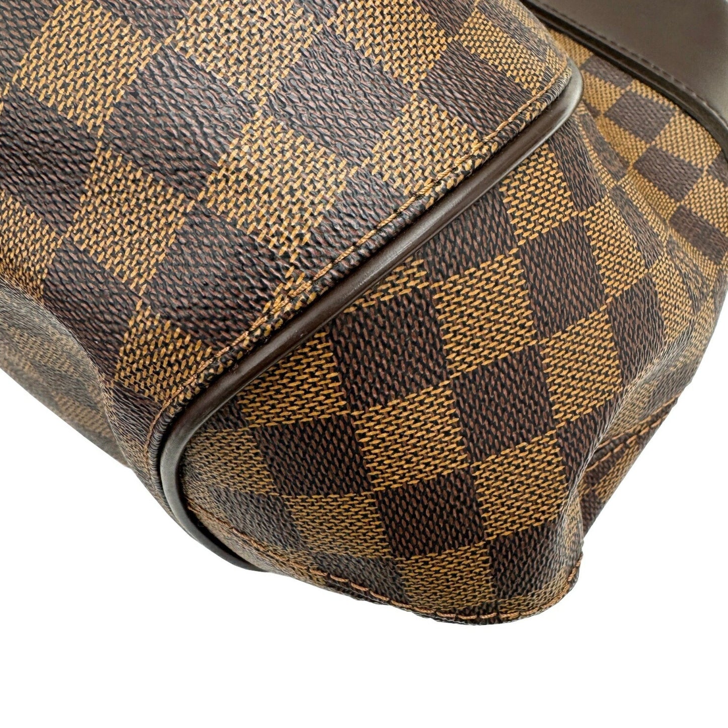 Louis Vuitton Sistina, Brown, Canvas, shoulder
