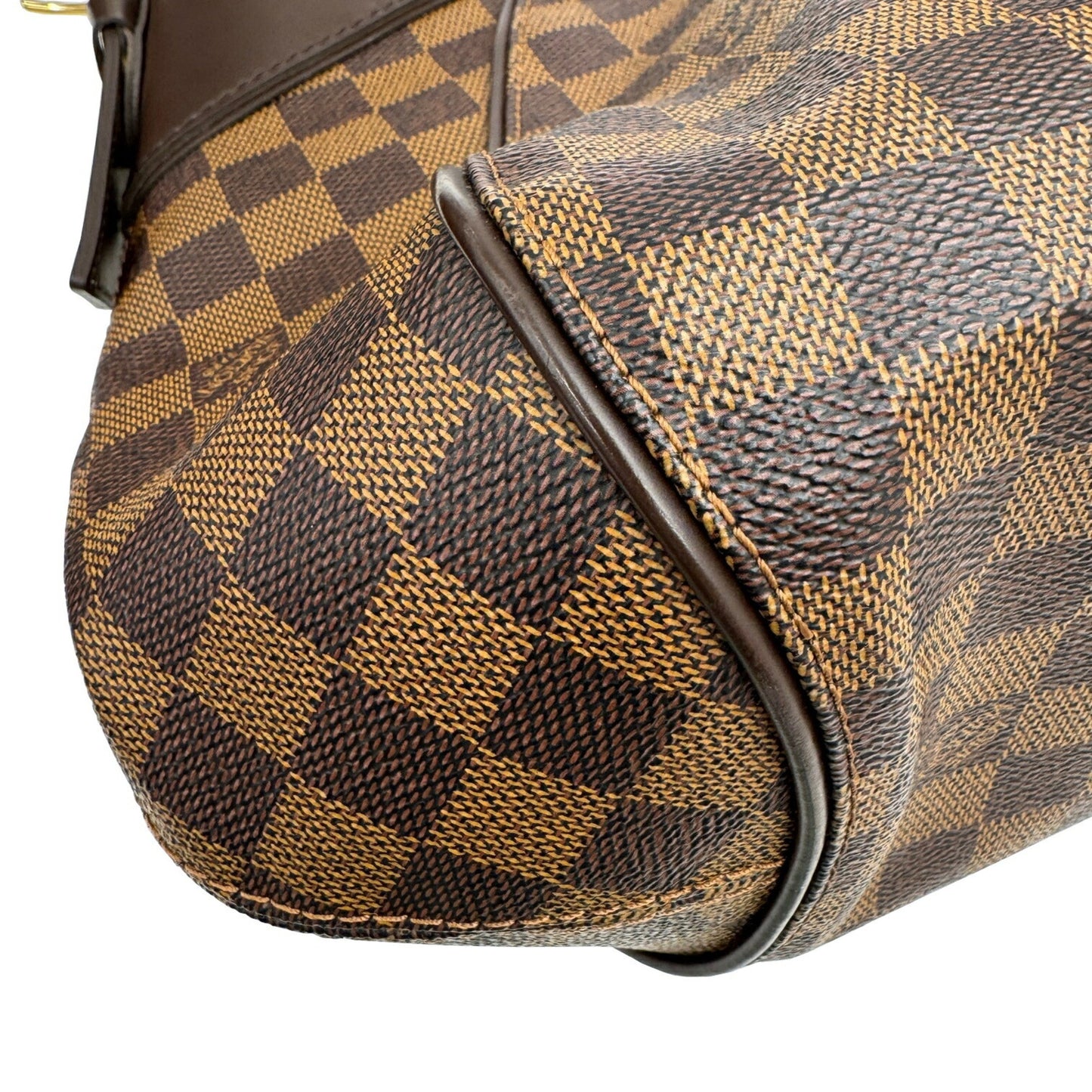 Louis Vuitton Sistina, Brown, Canvas, shoulder