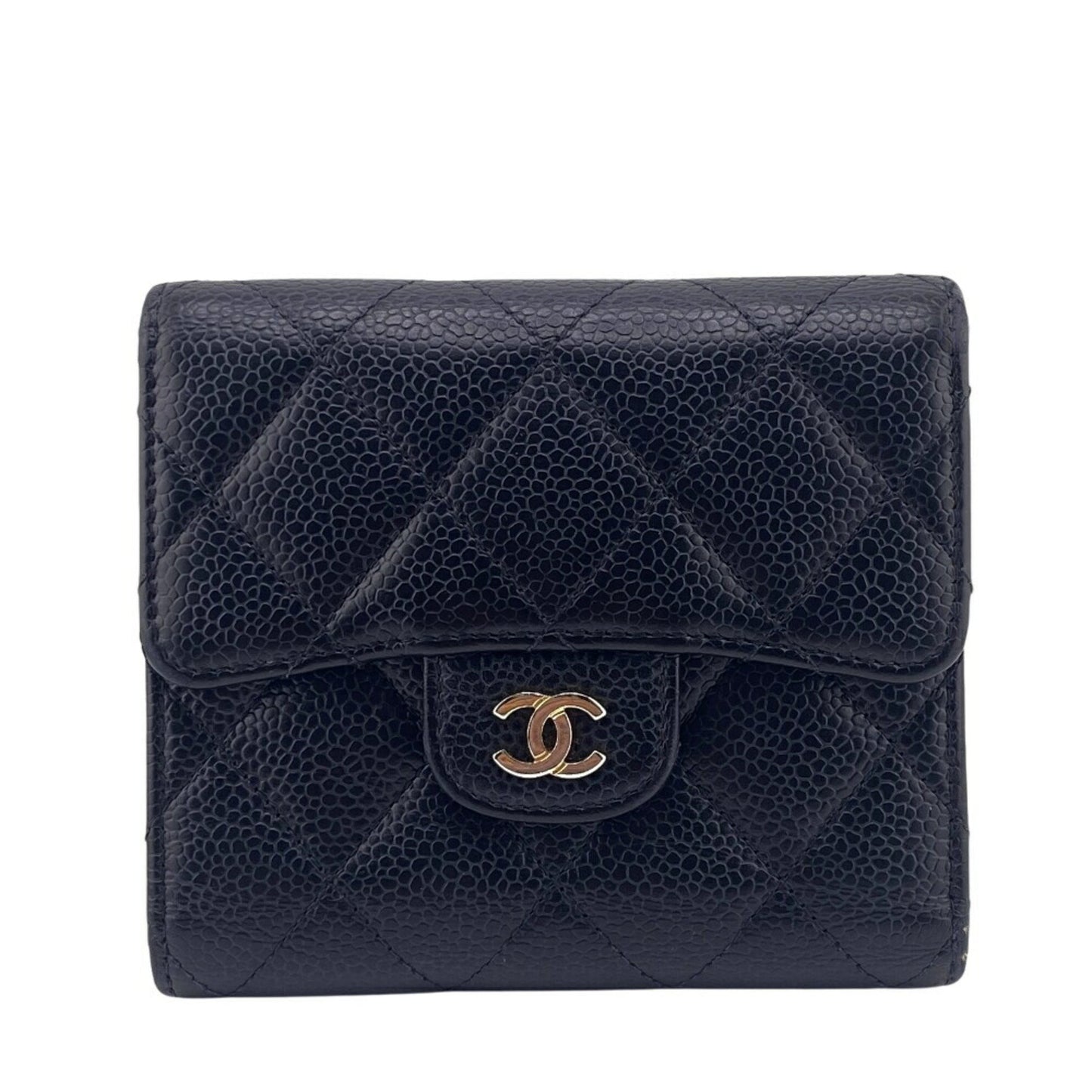 Chanel Porte carte, Navy, Leather, wallet