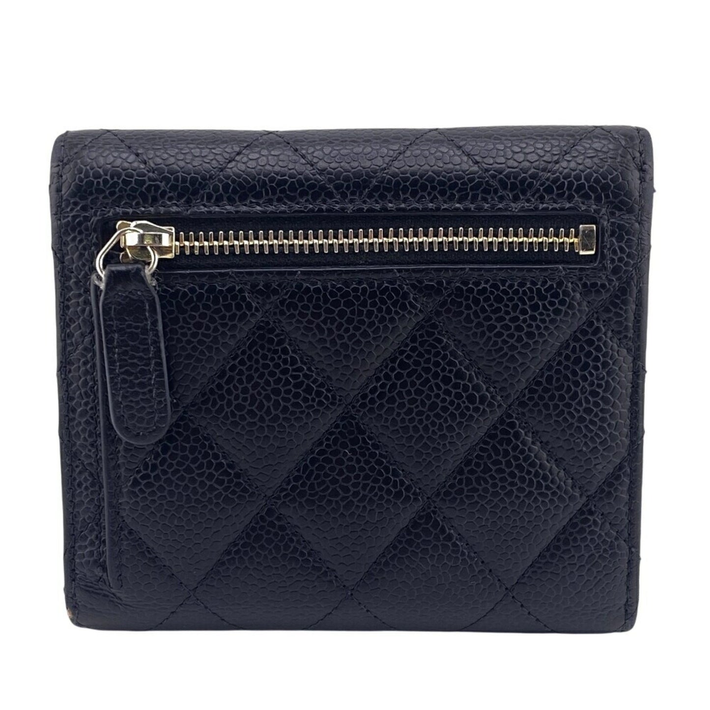 Chanel Porte carte, Navy, Leather, wallet