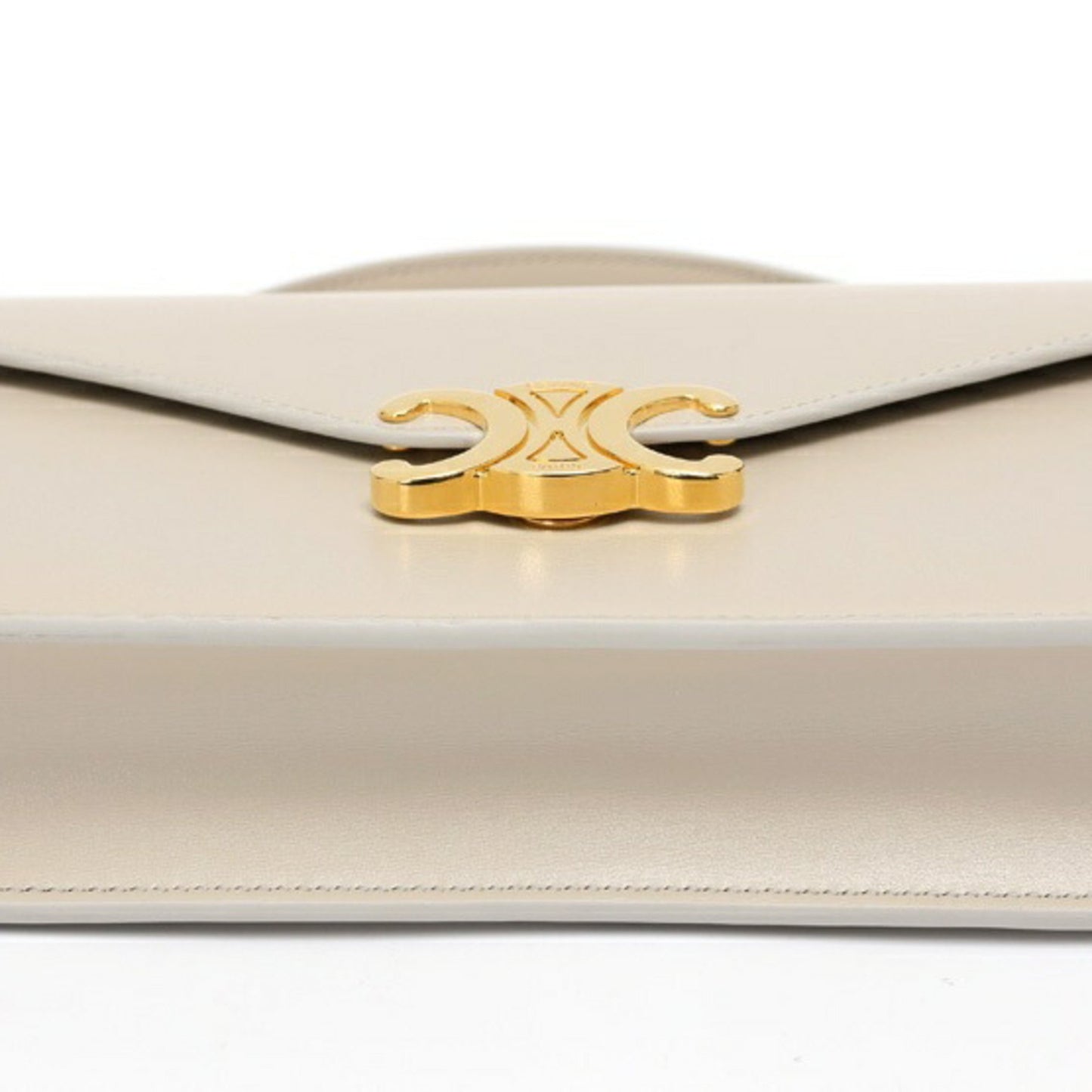 Céline Triomphe, Beige, Leather, wallet