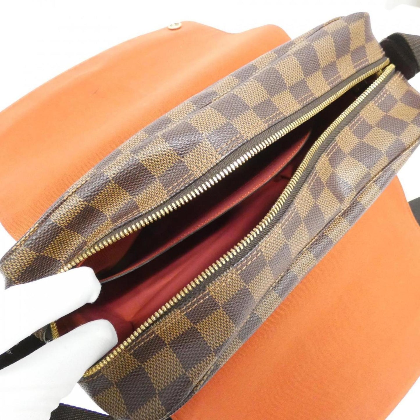 Louis Vuitton Naviglio, Brown, Canvas, shoulder