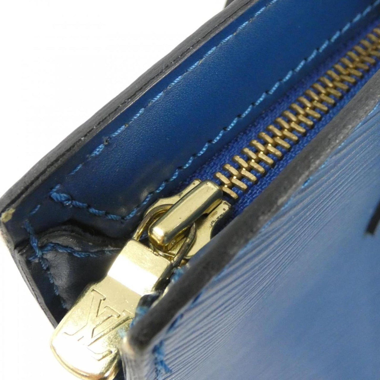 Louis Vuitton Saint Jacques, Blue, Leather, shoulder
