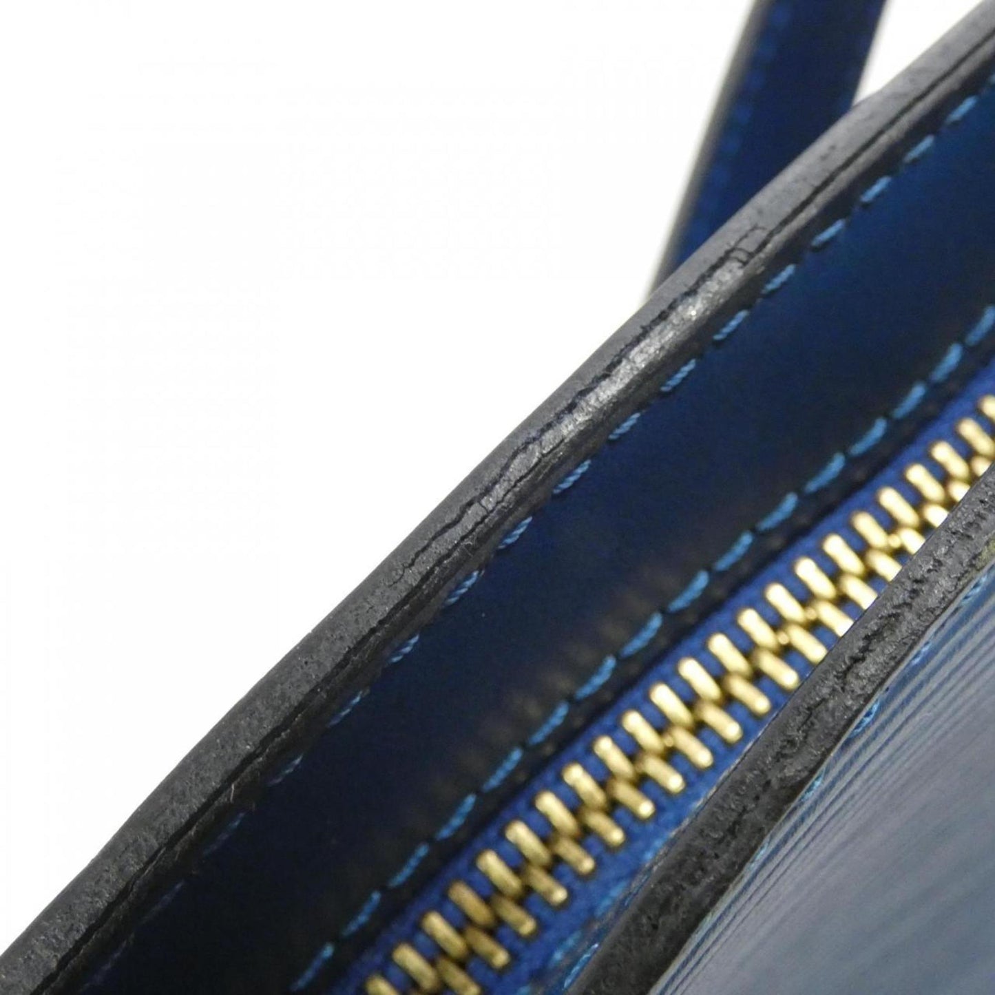 Louis Vuitton Saint Jacques, Blue, Leather, shoulder