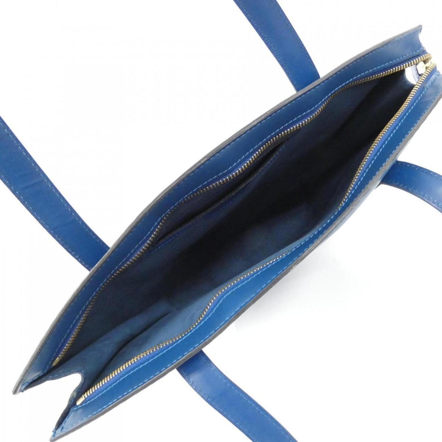 Louis Vuitton Saint Jacques, Blue, Leather, shoulder