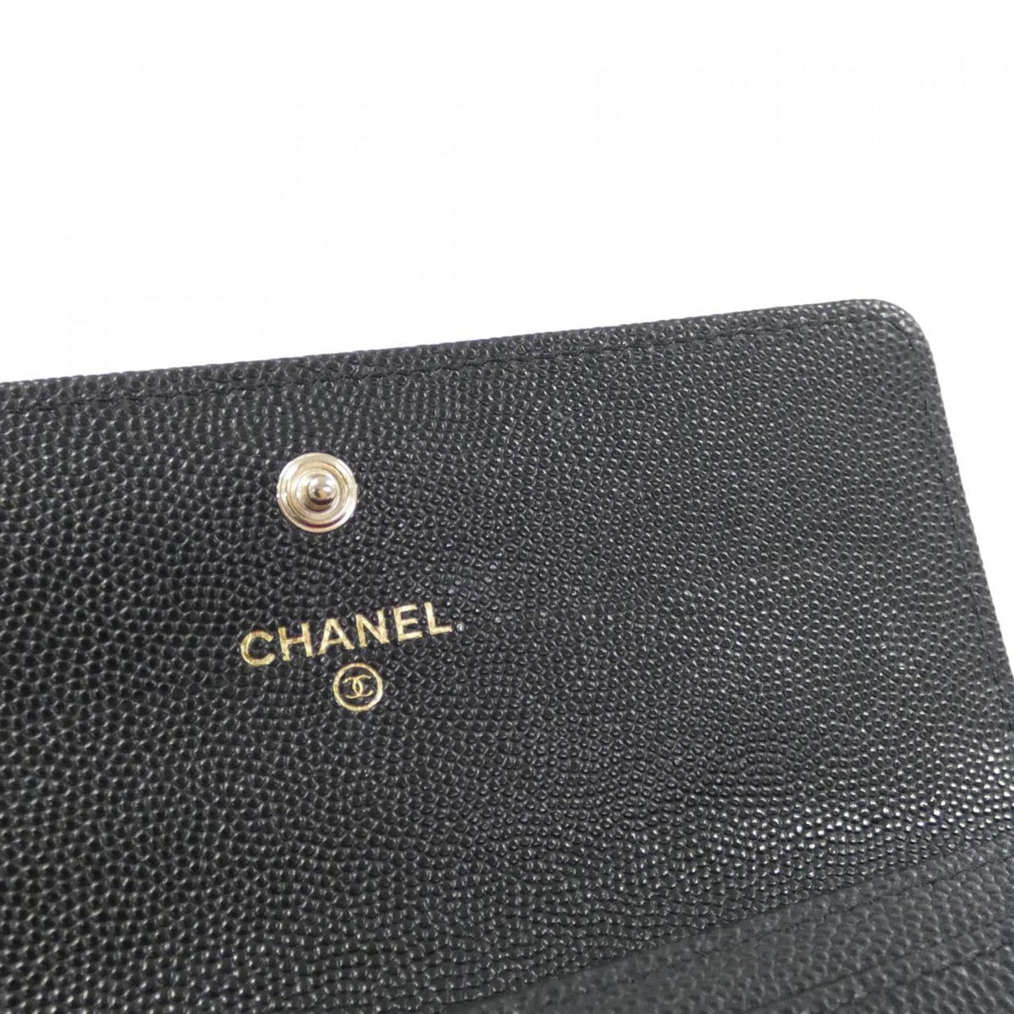 Chanel, Black, Leather, wallet