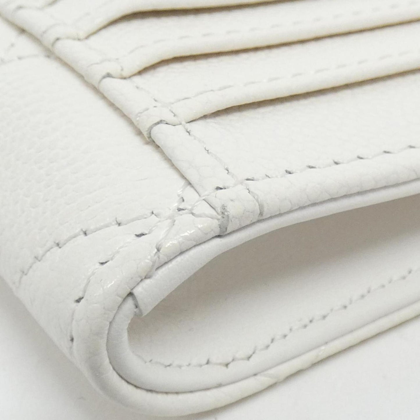 Chanel Porte carte, White, Leather, wallet