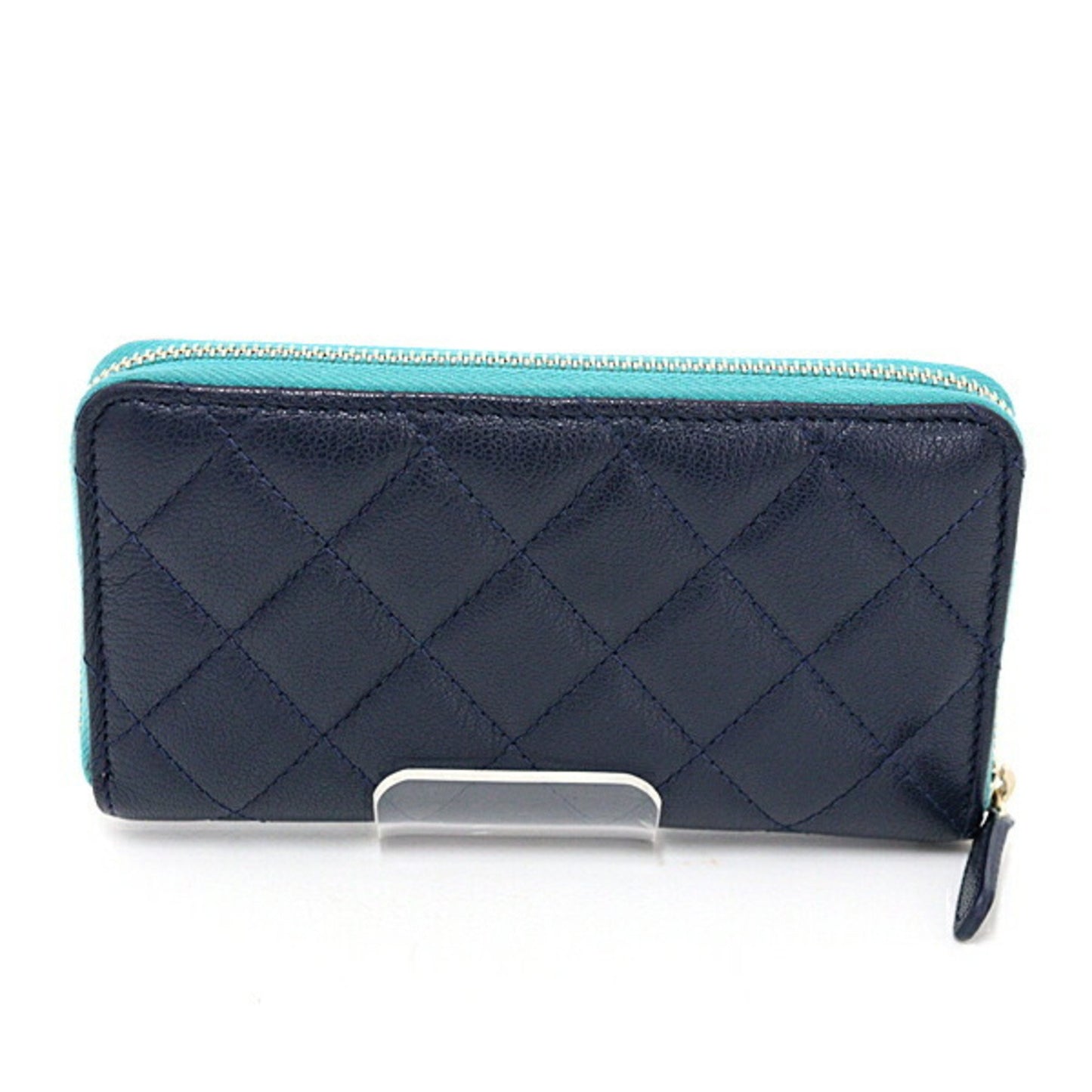 Chanel, Navy, Leather, wallet
