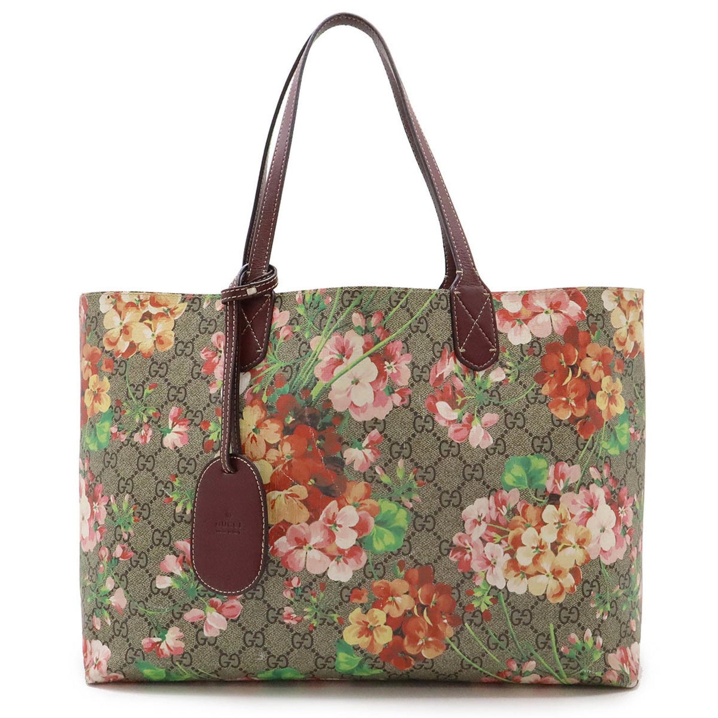 Gucci Reversible Tote Blooms GG Print Leather, MULTICOLOUR, CANVAS, Tote bag